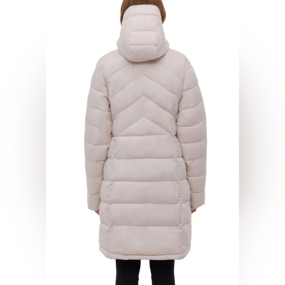 NEW! Bench Women's Cream Long Puffer Jacket Size M - Picture 2 of 14